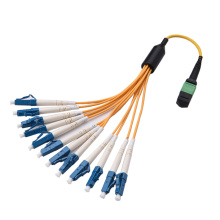 Factory Manufacture MPO/Female to LC Simplex 12 Fibers Singlemode Fiber Optic Fanout Cable